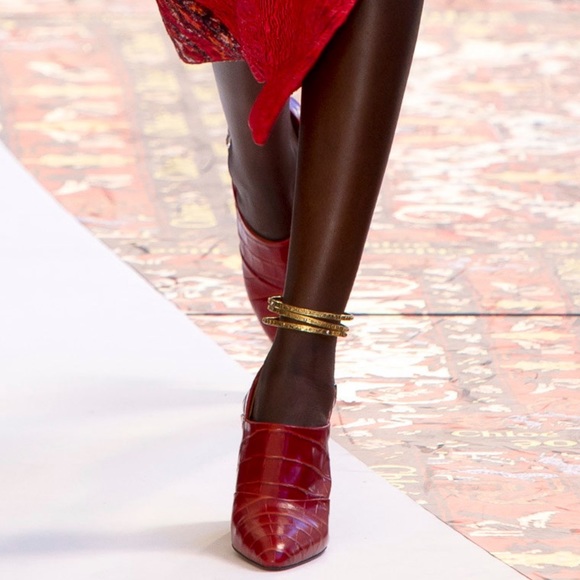 Chloe Shoes - Chloe Wave Red Slingback Mule